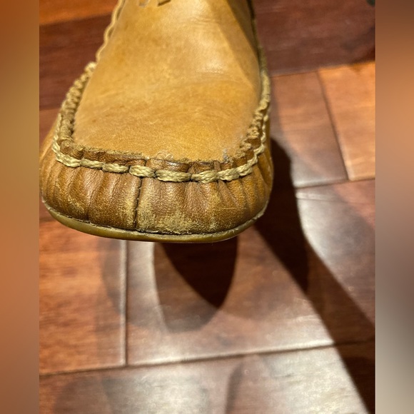 Vintage High Heel Leather Mocassin Cognac Ankle Boots - Picture 6 of 9